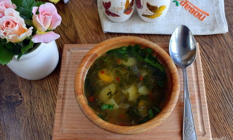 Рецепт супа из щавеля на курином бульоне