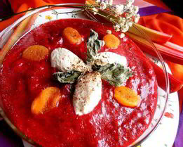 Гаспачо из ревеня и вишни