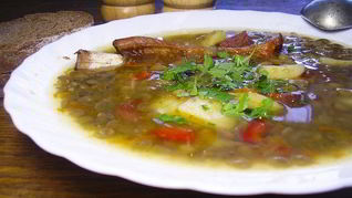 Чечевично-гороховый суп