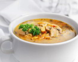 Гороховый суп с грибами