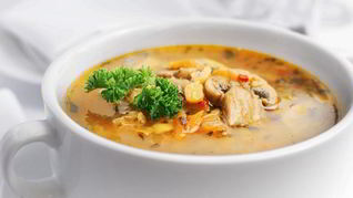 Гороховый суп с грибами