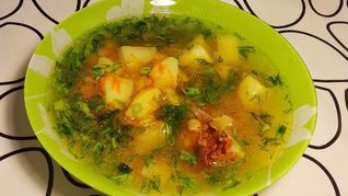 Гороховый суп с копченостями в мультиварке