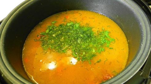 гороховый суп с копчеными ребрышками в мультиварке