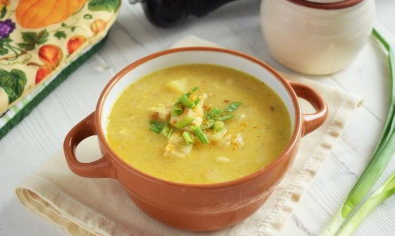 Рецепт горохового супа с курицей и кокосовым молоком