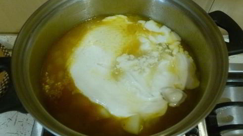 гороховый суп с курицей и кокосовым молоком