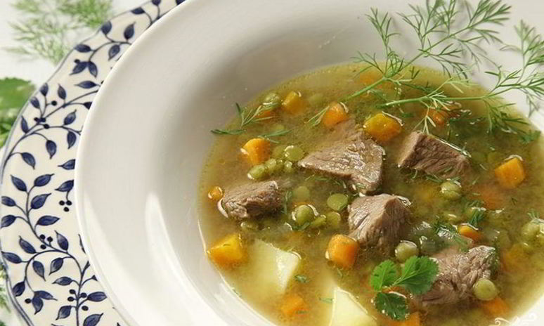 Рецепт горохового супа с мясом