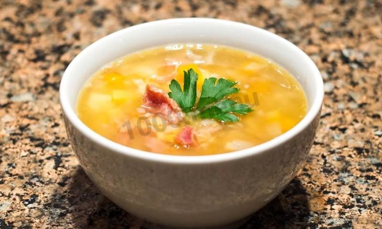 Рецепт густого горохового супа с мясом