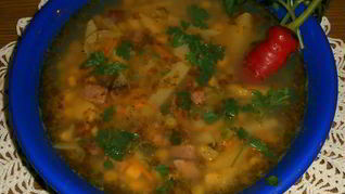 Кукурузно-гороховый суп