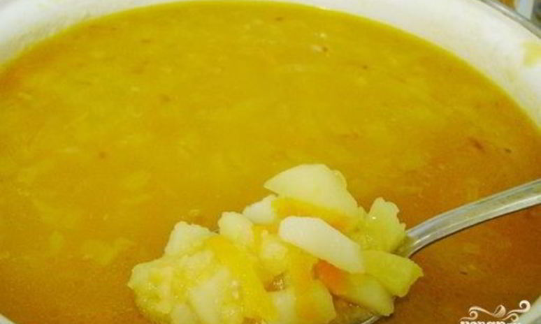 Рецепт постного горохового супа без копченостей