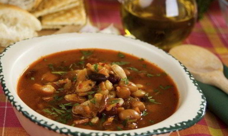 Рецепт супа фасолевого с курицей и горохом