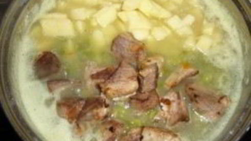 суп из баранины и гороха