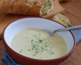 Крем-суп из лука-порея и картофеля