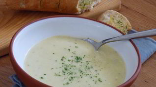 Крем-суп из лука-порея и картофеля