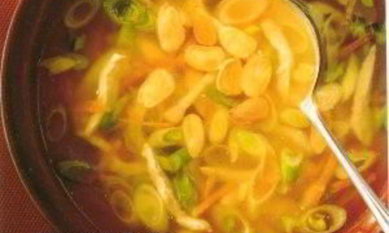 Рецепт куриного супа с миндалем