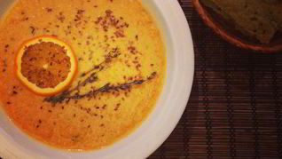 Морковно-апельсиновый крем-суп с имбирем