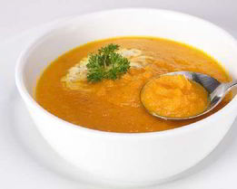 Морковный крем-суп с кориандром