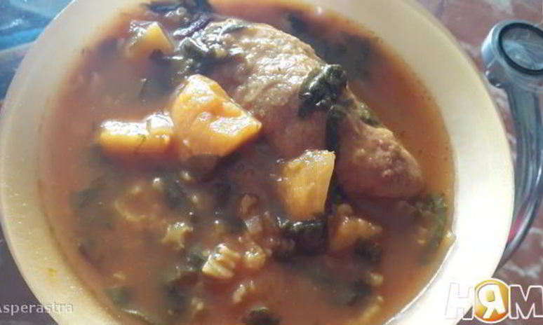 Рецепт мясных куббэ в кислом супе