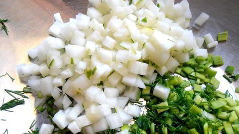 деревенская окрошка на березовом соке