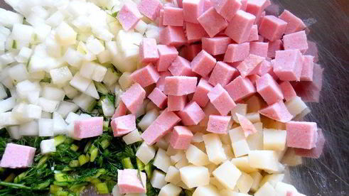 деревенская окрошка на березовом соке