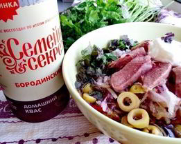 Окрошка Деликатесная с языком