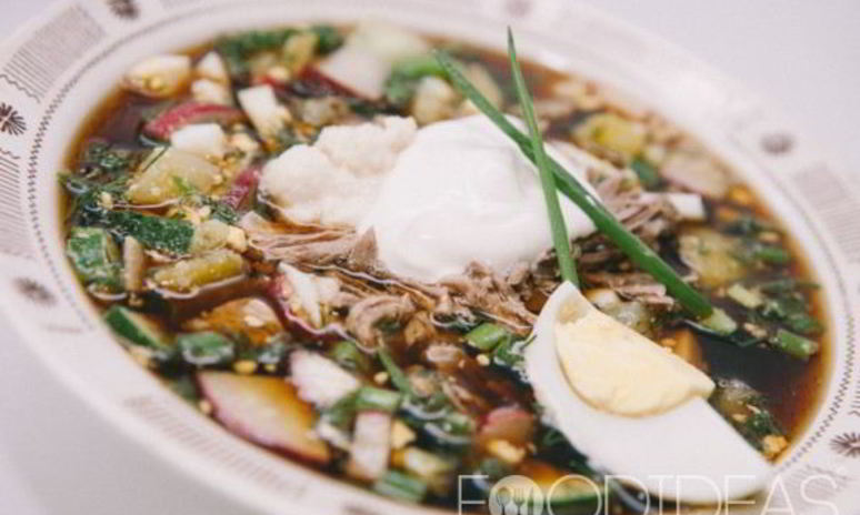 Рецепт окрошки мясной