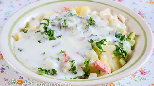 окрошка на кефире