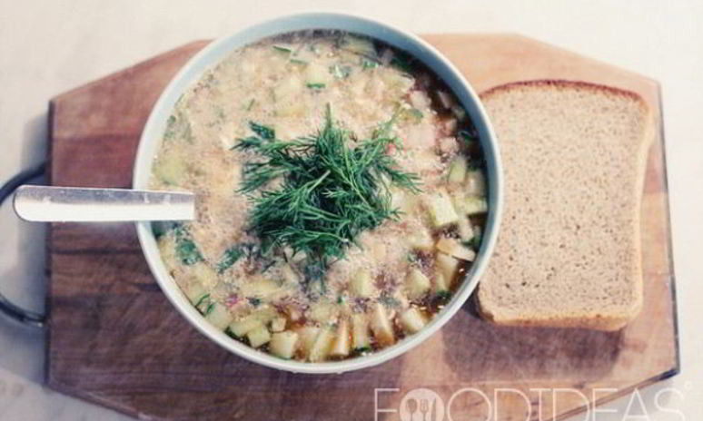 Рецепт окрошки на квасе