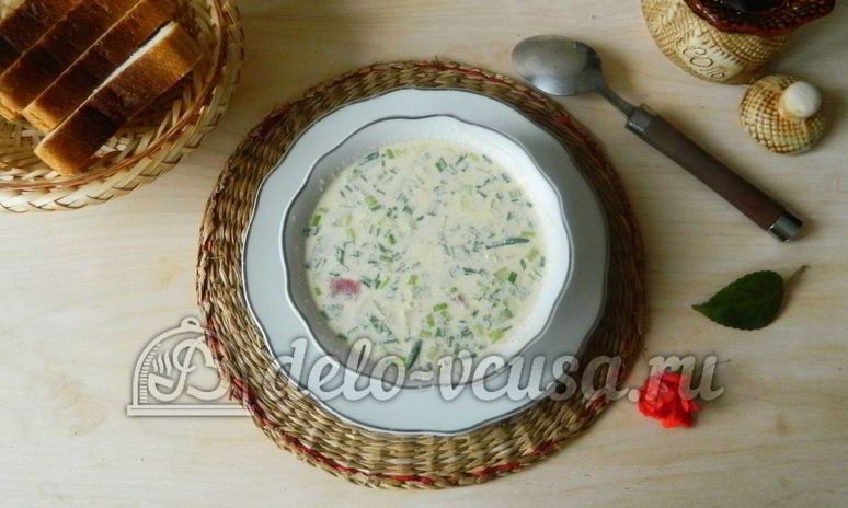 Рецепт окрошки на лимонной кислоте