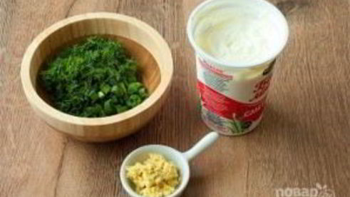 окрошка на минералке и сметане