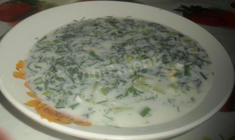 Рецепт окрошки на минеральной воде и кефире