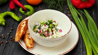 Окрошка на сметане