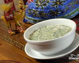 Окрошка с колбасой