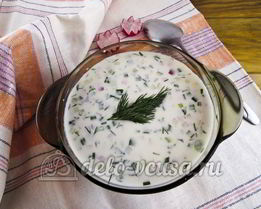 Окрошка с редиской