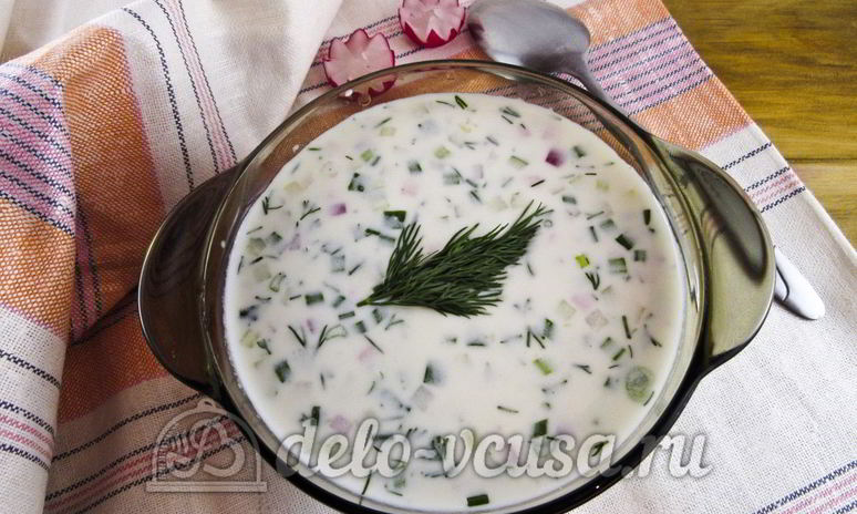Рецепт окрошки с редиской