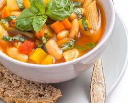 Итальянский овощной суп с макаронами