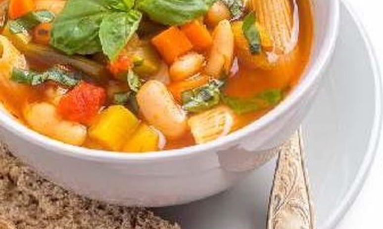 Рецепт итальянского овощной суп с макаронами