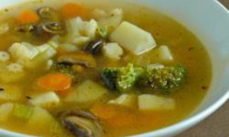 Рецепт легкого овощной суп с шампиньонами