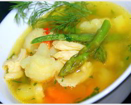 Овощной суп с курочкой