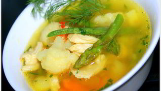 Овощной суп с курочкой