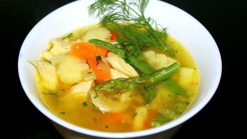 овощной суп с курочкой