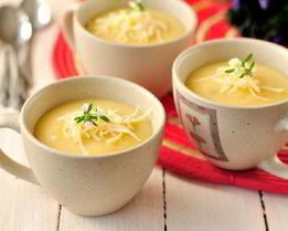 Овощной суп с сыром чеддер