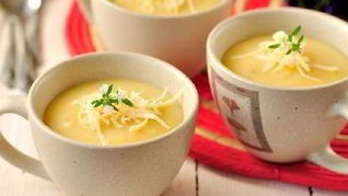 Овощной суп с сыром чеддер