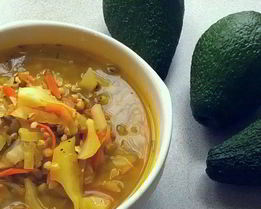 Овощной суп с зеленой гречкой