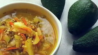 Овощной суп с зеленой гречкой