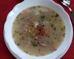 Овсяный суп с индейкой и овощами