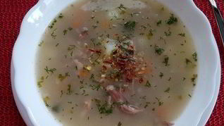 Овсяный суп с индейкой и овощами