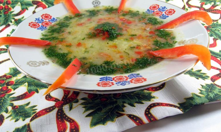 Рецепт зимнего овощной суп с пшеном