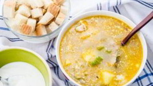 рассольник на курином бульоне