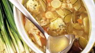 Рассольник рыбный с фрикадельками