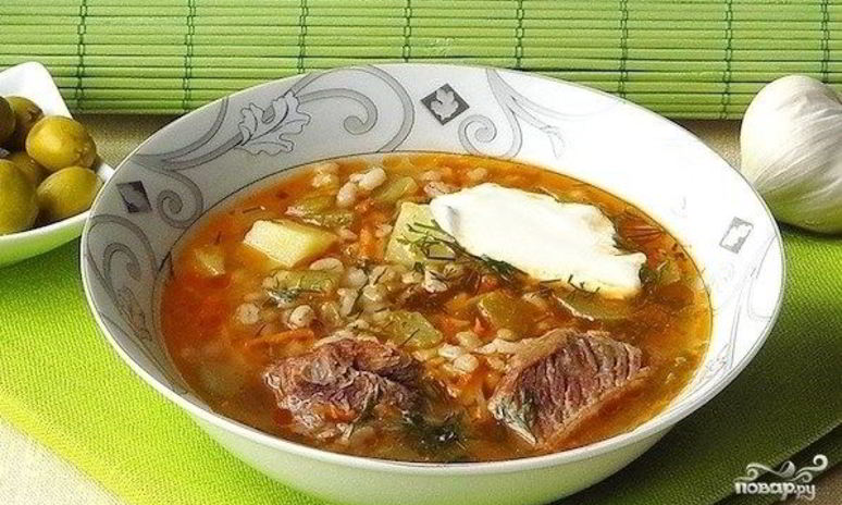 Рецепт рассольника с фасолью